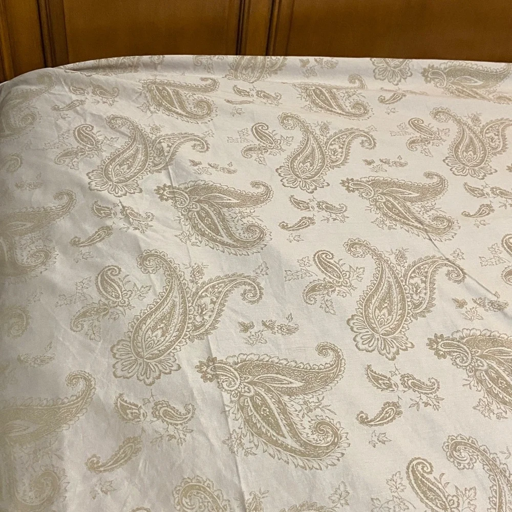 RARE Williams Sonoma paisley reversible king duvet & 2 pillow king shams Italian